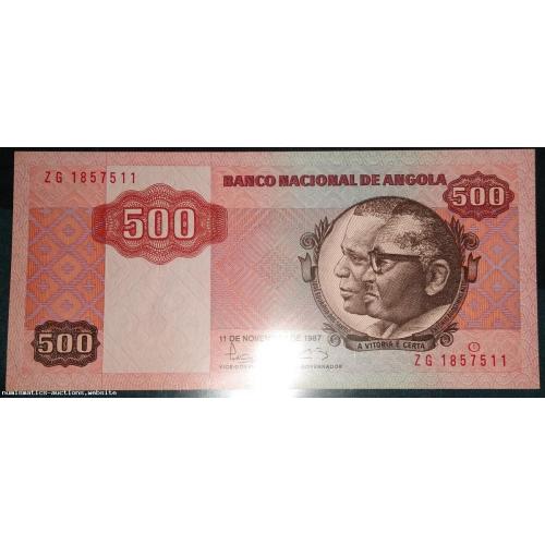Angola 500 Kwanzas 1987 P- 120b UNC Uncirculated