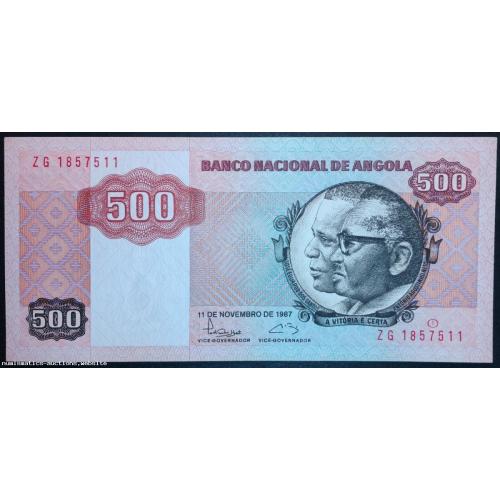 Angola 500 Kwanzas 1987 P- 120b UNC Uncirculated